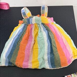 Tahari Multicolor Striped Kids Casual Dress